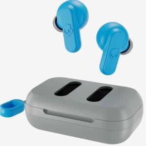 Skullcandy Blue Wireless Earbuds with Charging Case
